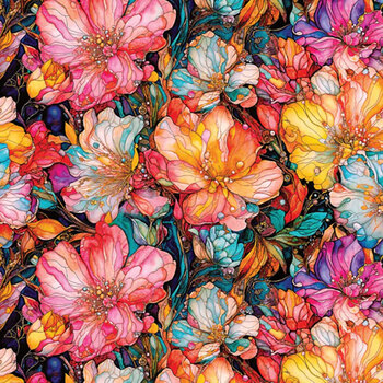 Flight of Beauty 16240405-01 Multi by Peggy Collins for Camelot Fabrics, Image