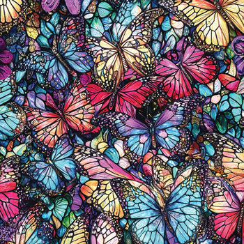 Flight of Beauty 16240402-01 Multi by Peggy Collins for Camelot Fabrics, Image