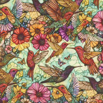 Flight of Beauty 16240401-01 Multi by Peggy Collins for Camelot Fabrics, Image