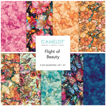 Flight of Beauty  9 FQ Bundle by Peggy Collins for Camelot Fabrics, Image