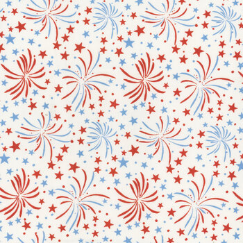Firecracker C17201-WHITE Fireworks by My Mind's Eye for Riley Blake Designs, Image