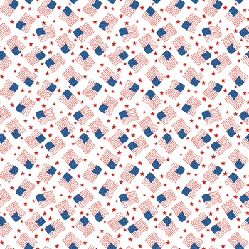 Firecracker C17203-WHITE Flags by My Mind's Eye for Riley Blake Designs, Image