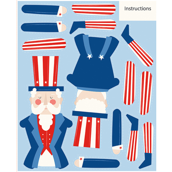 Firecracker P17206-PANEL Uncle Sam Panel by My Mind's Eye for Riley Blake Designs, Image