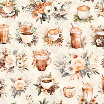 Coffee Time CD17130-CREAM Main by Riley Blake Designs, Image