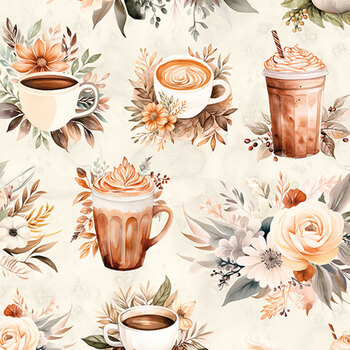 Coffee Time CD17130-CREAM Main by Riley Blake Designs, Image