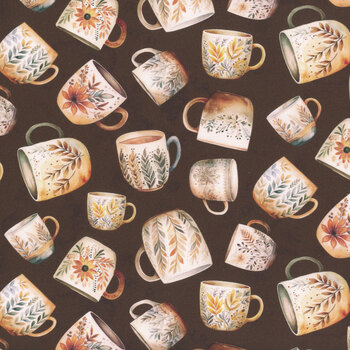 Coffee Time CD17131-BROWN Coffee Mugs by Riley Blake Designs, Image