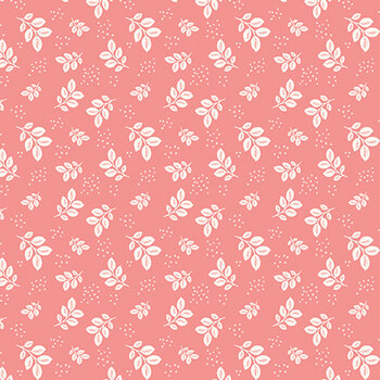 Renew C17282-CORAL Leaves by Sandy Gervais for Riley Blake Designs, Image