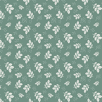 Renew C17282-AQUA Leaves by Sandy Gervais for Riley Blake Designs, Image