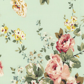 Rose & Violet's Bouquet des Fleurs C17290-MINT Bouquet by Miss Rose Sister Violet for Riley Blake Designs, Image