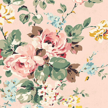 Rose & Violet's Bouquet des Fleurs C17290-BLUSH Bouquet by Miss Rose Sister Violet for Riley Blake Designs, Image