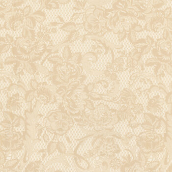 Rose & Violet's Bouquet des Fleurs C17292-CREAM Lace by Miss Rose Sister Violet for Riley Blake Designs, Image