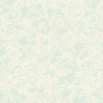 Rose & Violet's Bouquet des Fleurs C17292-BLUE Lace by Miss Rose Sister Violet for Riley Blake Designs, Image