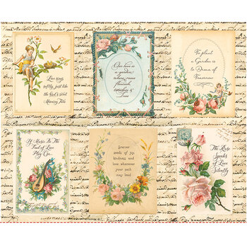 Rose & Violet's Bouquet des Fleurs PD17298-PANEL Panel by Miss Rose Sister Violet for Riley Blake Designs, Image