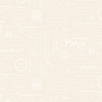 Elegant Essentials CPL854-CREAM Text by Jennifer Bosworth for Riley Blake Designs, Image