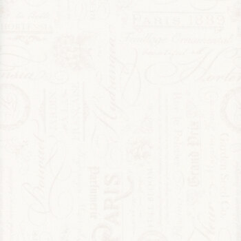 Elegant Essentials CPL854-WHITE Text by Jennifer Bosworth for Riley Blake Designs, Image