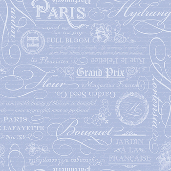 Hydrangeas In The Garden CPL16833-BLUE Text by Jennifer Bosworth for Riley Blake Designs, Image