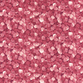 Hydrangeas In The Garden CPL16831-RASPBERRY Allover Floral by Jennifer Bosworth for Riley Blake Designs, Image