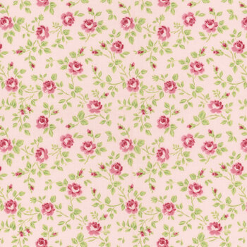 Hydrangeas In The Garden C16832-PINK Tossed Floral by Jennifer Bosworth for Riley Blake Designs, Image