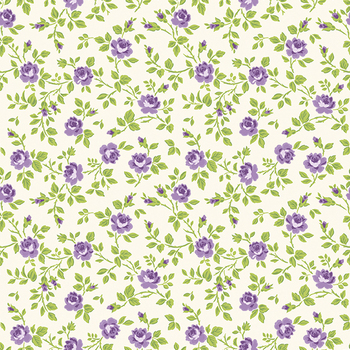 Hydrangeas In The Garden C16832-CREAM Tossed Floral by Jennifer Bosworth for Riley Blake Designs, Image