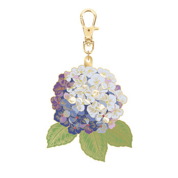 Hydrangeas In The Garden  Enamel Charm - Blue, Image