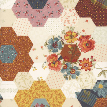 Sarah's Garden 108" Wide AW-10181-L Multi by Laundry Basket Quilts for Andover Fabrics, Image