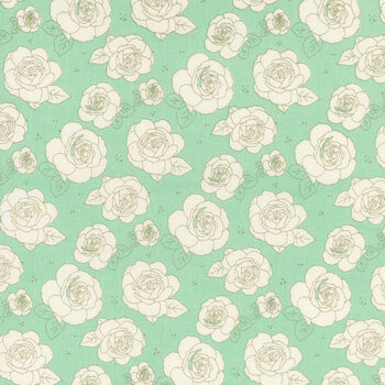 Sunsetridge C15731-MINT Roses by Minki Kim for Riley Blake Designs, Image