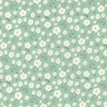 Sunsetridge C15732-SEAFOAM Flowers by Minki Kim for Riley Blake Designs, Image