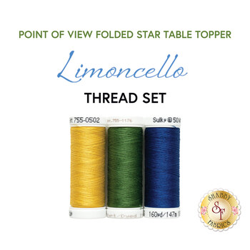  Point of View Folded Star Table Topper - Limoncello - 3pc Thread Set, Image