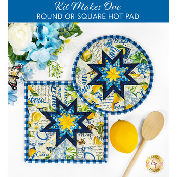  Folded Star Hot Pad Kit - Limoncello - White - Round OR Square, Image