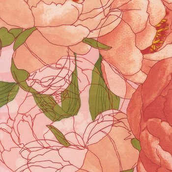 Darling Peony 48790-13 Cotton Candy by Robin Pickens for Moda Fabrics, Image