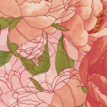 Darling Peony 48790-13 Cotton Candy by Robin Pickens for Moda Fabrics, Image