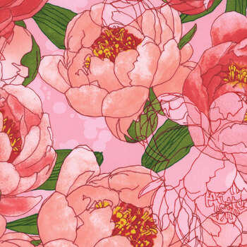 Darling Peony 48790-13 Cotton Candy by Robin Pickens for Moda Fabrics, Image