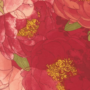 Darling Peony 48790-15 Lipstick by Robin Pickens for Moda Fabrics, Image