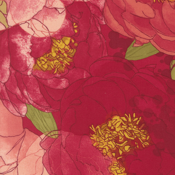 Darling Peony 48790-15 Lipstick by Robin Pickens for Moda Fabrics, Image