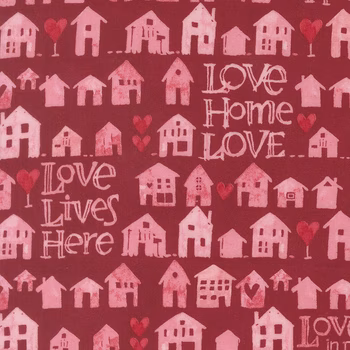 Darling Peony 48791-16 Cranberry by Robin Pickens for Moda Fabrics, Image