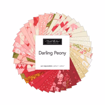 Darling Peony Mini Charm Pack by Robin Pickens for Moda Fabrics - RESERVE, Image