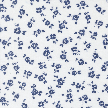 Blueprint 55331-26 White Navy by Camille Roskelley for Moda Fabrics, Image