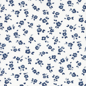 Blueprint 55331-26 White Navy by Camille Roskelley for Moda Fabrics, Image