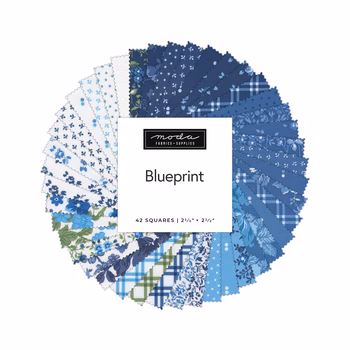 Blueprint Mini Charm Pack by Camille Roskelley for Moda Fabrics - RESERVE, Image