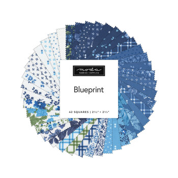 Blueprint  Mini Charm Pack by Camille Roskelley for Moda Fabrics - RESERVE, Image