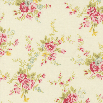 Lyda Rose 3070-11 Porcelain by Bunny Hill Designs for Moda Fabrics, Image
