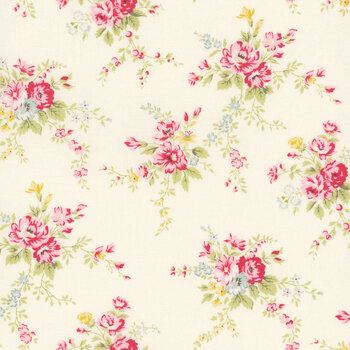 Lyda Rose 3070-11 Porcelain by Bunny Hill Designs for Moda Fabrics, Image