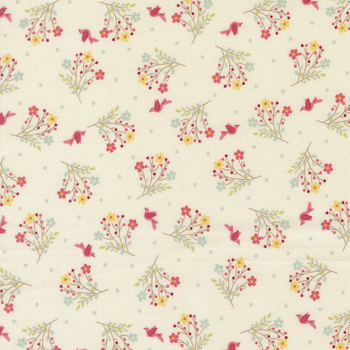 Lyda Rose 3074-11 Porcelain by Bunny Hill Designs for Moda Fabrics, Image