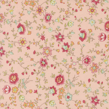 Lyda Rose 3073-18 Pink by Bunny Hill Designs for Moda Fabrics, Image