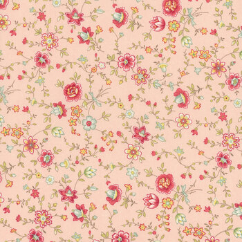 Lyda Rose 3073-18 Pink by Bunny Hill Designs for Moda Fabrics, Image