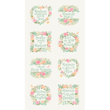 Kindness 56157-11 Dogwood Panel by Deb Strain for Moda Fabrics, Image