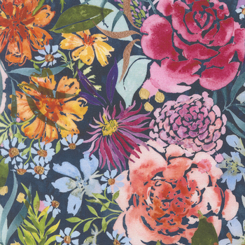 Soulstice Canvas 39860-12CV Navy by Create Joy Project for Moda Fabrics, Image