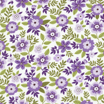 Seaside Garden 17181-62 Lilac by Shelley Cavanna for Benartex, Image