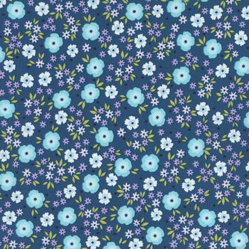 Seaside Garden 17182-50 Cobalt by Shelley Cavanna for Benartex, Image