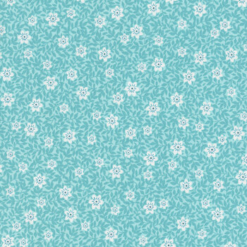 Seaside Garden 17183-24 Aquamarine by Shelley Cavanna for Benartex, Image